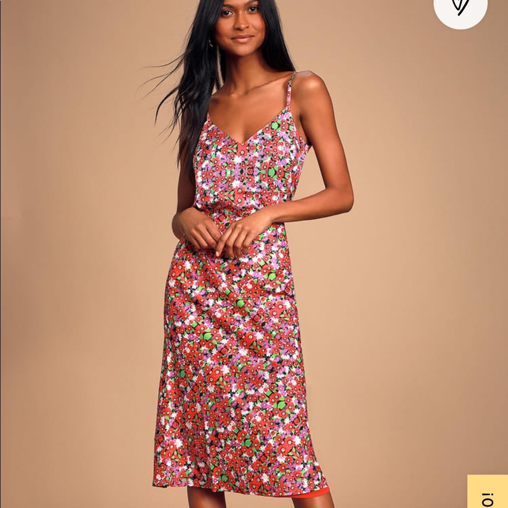 NWT Zenia Coral Red Multi Floral Print Set